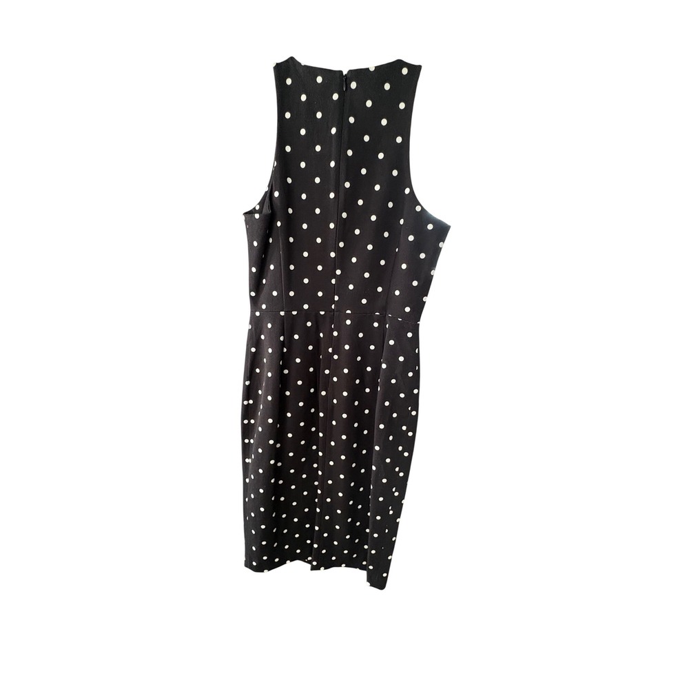 Banana Republic Sheath Dress Black White Polka Dot Sleeveless Classic Size 6 NWT - Picture 3 of 8